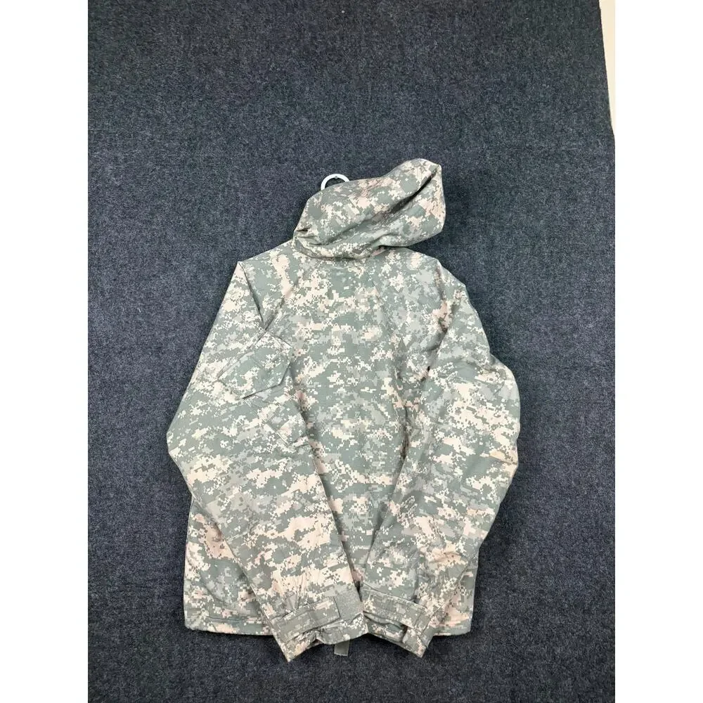 US Military ACU Chemical Protective Jacket Medium Long Digital Camo Hooded Coat